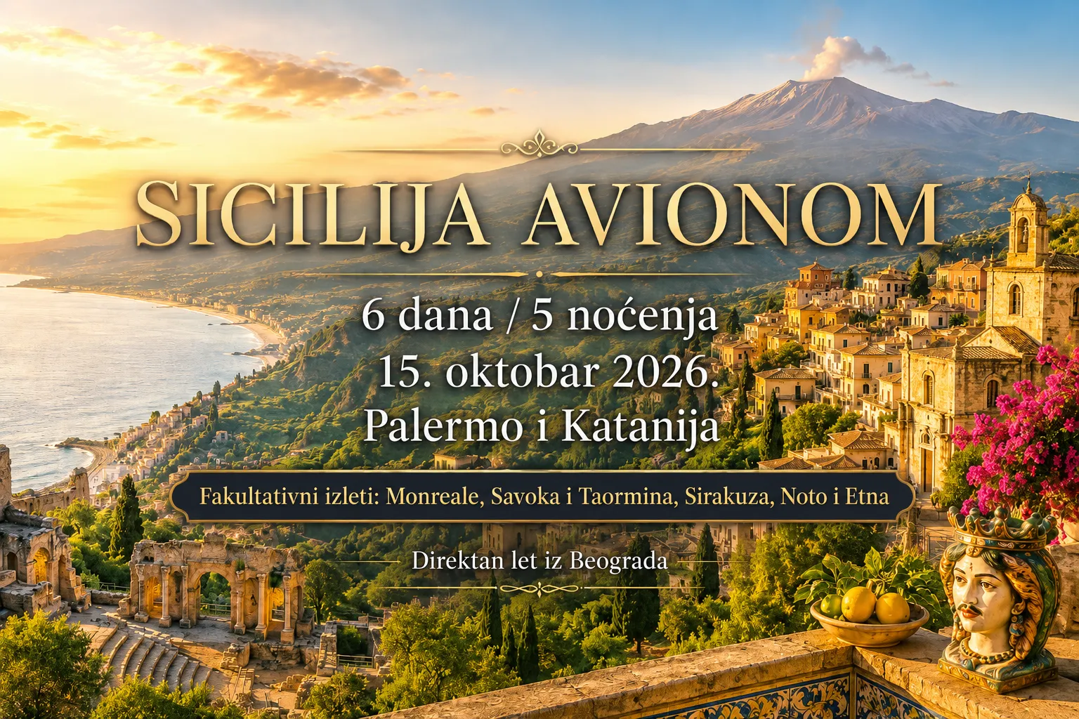 Sicilija avionom – Palermo, Katanija i Etna